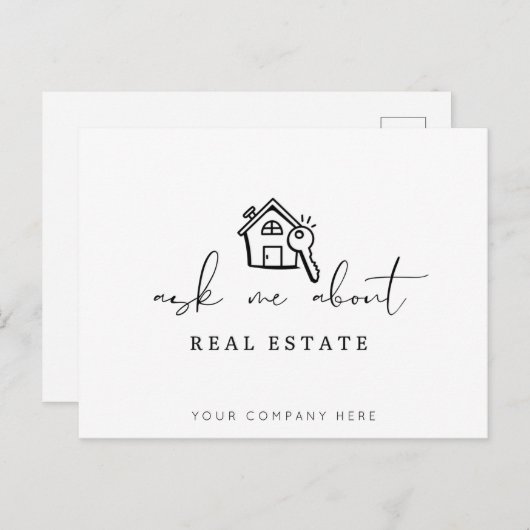 不動産仲介業者頼は不動産に関実在している ポストカード (正面/裏面)
