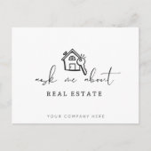 不動産仲介業者頼は不動産に関実在している ポストカード (正面)