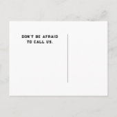 不動産仲介業者10月ハロウィンポストカード ポストカード (裏面)