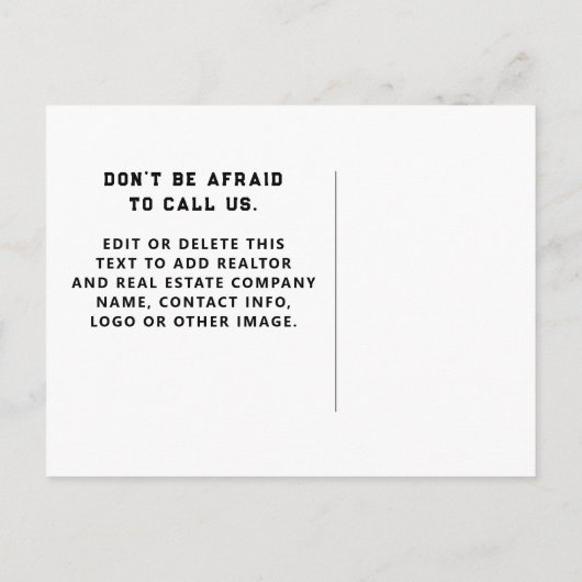 不動産仲介業者10月ハロウィンポストカード ポストカード (裏面)