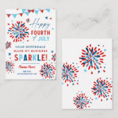 不動産仲介業者7月4日ポップ・アートのバイサンキュー ノートカード (正面/裏面)