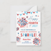 不動産仲介業者7月4日ポップ・アートのバイサンキュー ノートカード (正面)