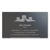 不動産仲介業者 |グラフィックプラチナ マグネット名刺 (正面)