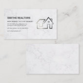 不動産仲介業者 | ホームメタリックロゴ 予約カード (正面/裏面)