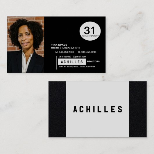 不動産仲介業者、ローン管理者、代理人の名刺 名刺 (正面/裏面)