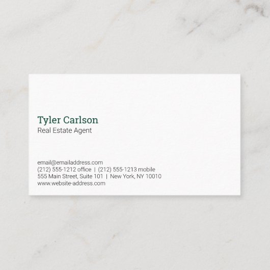 不動産仲介業者 |不動産実在代理業者 |投資家 名刺 (裏面)