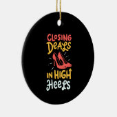 不動産仲介業者 – 取引のクローズハイヒール セラミックオーナメント (右)