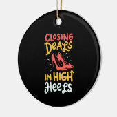 不動産仲介業者 – 取引のクローズハイヒール セラミックオーナメント (左)