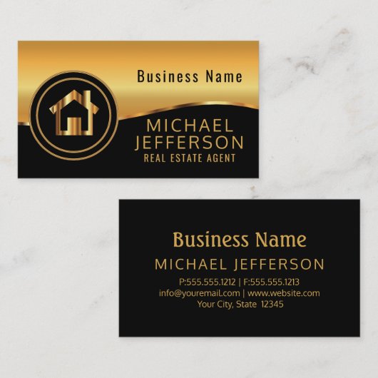 不動産仲介業者 名刺 (正面/裏面)