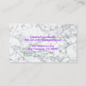 不動産仲介業者 |商用プロパティ |大理石 名刺 (裏面)