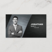 不動産仲介業者、実在不動産投資家、Black Metallic 名刺 (正面)