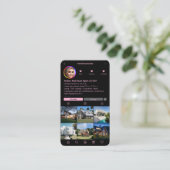 不動産仲介業者 IG 住宅ローン ブローカー ブラック ピンク 不動産 名刺 (スタンド正面)