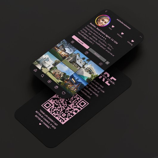 不動産仲介業者 IG 住宅ローン ブローカー ブラック ピンク 不動産 名刺