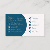 不動産仲介業者QRロゴ付き名刺デザイン 名刺 (裏面)