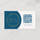不動産仲介業者QRロゴ付き名刺デザイン 名刺 (正面)