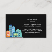 不動産仲介業者skyline名刺テンプレート 名刺 (裏面)