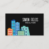 不動産仲介業者skyline名刺テンプレート 名刺 (正面)