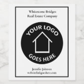 不動産会社カスタムロゴ リアルター マーケティング ワインラベル (シングルラベル)