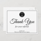 不動産会社ロゴカスタム不動産屋さん感謝 ポストカード (正面/裏面)