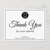 不動産会社ロゴカスタム不動産屋さん感謝 ポストカード (正面)