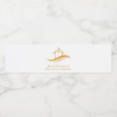 不動産会社 おしゃれ ゴールド カスタム オープンハウス ペットボトルラベル (シングルラベル)