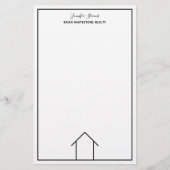 不動産会社 シンプル カスタム リアルター 便箋 (正面)