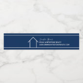 不動産会社 マーケティング ネイビーブルー オープンハウス ペットボトルラベル (シングルラベル)