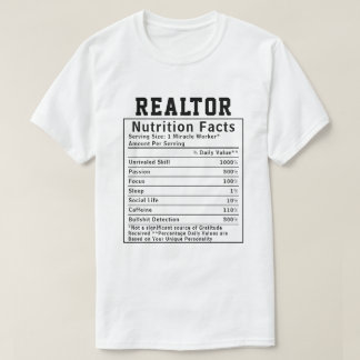不動産営業の栄養成分表示 営業感謝ギフト Tシャツ