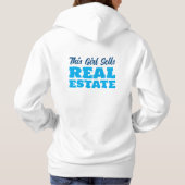 不動産売り子の女子 Hooded Sweatshirt パーカ (裏面)