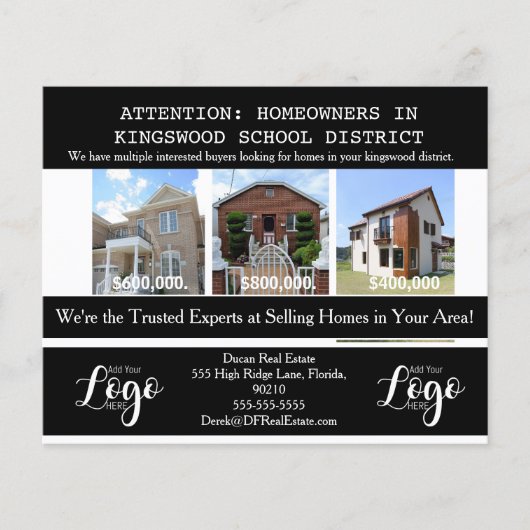 不動産学区ターゲットポストカード チラシ (正面)