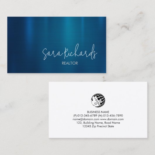 不動産実在不動産仲介業者不動産 名刺 (正面/裏面)