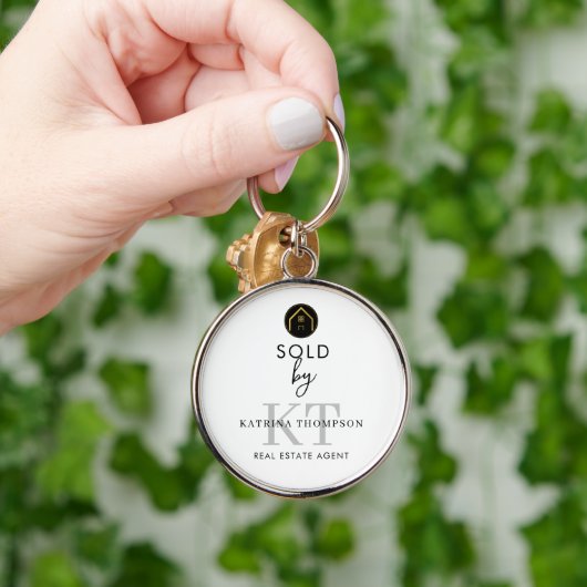 不動産実在代理不動産仲介業者名の販売者 キーホルダー (手)