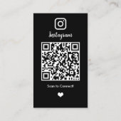不動産屋さんのためのInstagram黒QRコード名刺 名刺 (裏面)