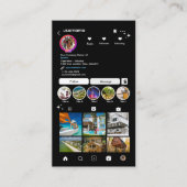 不動産屋さんのためのInstagram黒QRコード名刺 名刺 (正面)