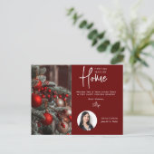 不動産屋さんのホリデー・ポストカード「家ほど良い場所はない」 ポストカード (スタンド正面)