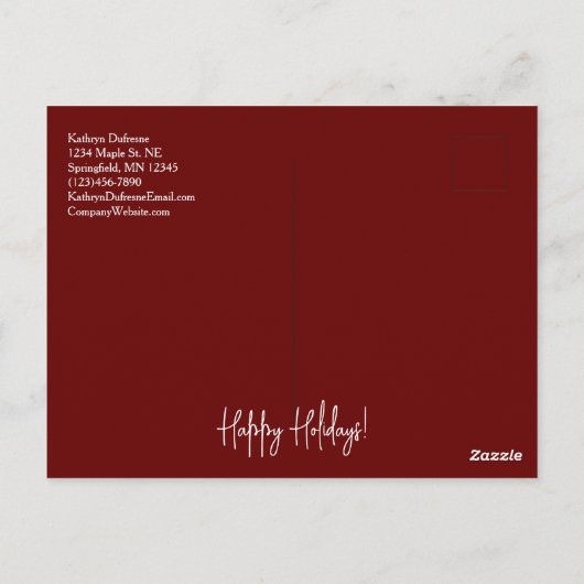 不動産屋さん用「家ほど素敵な場所はない」ホリデー ポストカード (裏面)