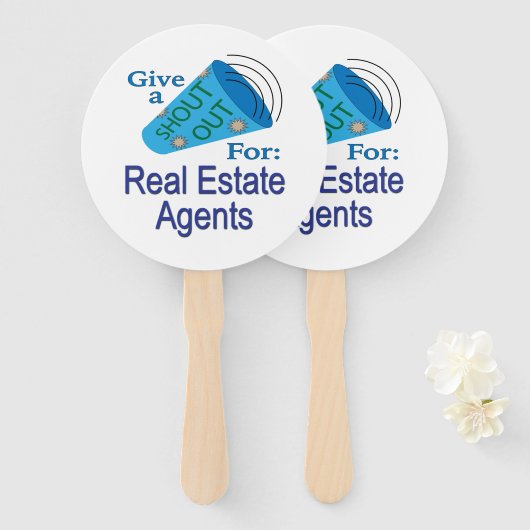 不動産屋に実在大声で叫ぶ ハンドファン (正面&裏面)