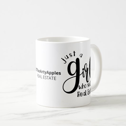 不動産屋を売実在る女の子 コーヒーマグカップ (正面右)