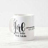 不動産屋を売実在る女の子 コーヒーマグカップ (正面左)