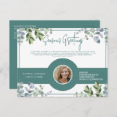 不動産屋/保険屋さんの冬の紅葉のホリデー・ポストカード ポストカード (正面/裏面)