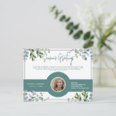 不動産屋/保険　冬の落ち葉　ホリデーポストカード ポストカード (スタンド正面)