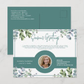 不動産屋/保険　冬の落ち葉　ホリデーポストカード ポストカード (正面/裏面)