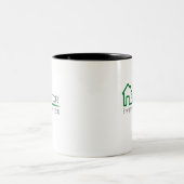 不動産屋 - 私が触れたものはすべて売れます ツートーンマグカップ (中央)