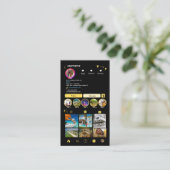 不動産屋Instagram 不動産エージェント イエローQRコード 名刺 (スタンド正面)