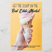 不動産市場のアイス実在クリームのスクープを入手 チラシ (正面)