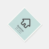 不動産建築ハウスアイコンビジネス スタンダードカクテルナプキン (角)