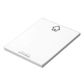 不動産建築家の家のアイコン ノートパッド (回転)