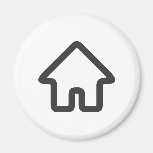 不動産建築家の家のアイコン マグネット (正面)