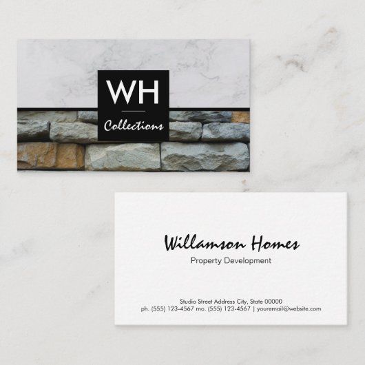 不動産投資 | 実在地 名刺 (正面/裏面)