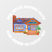 不動産業およびビジネス不動産仲介業者エージェント名 ウィンドウサイン (シート)